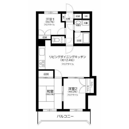 グリーンゲーブルの物件間取画像
